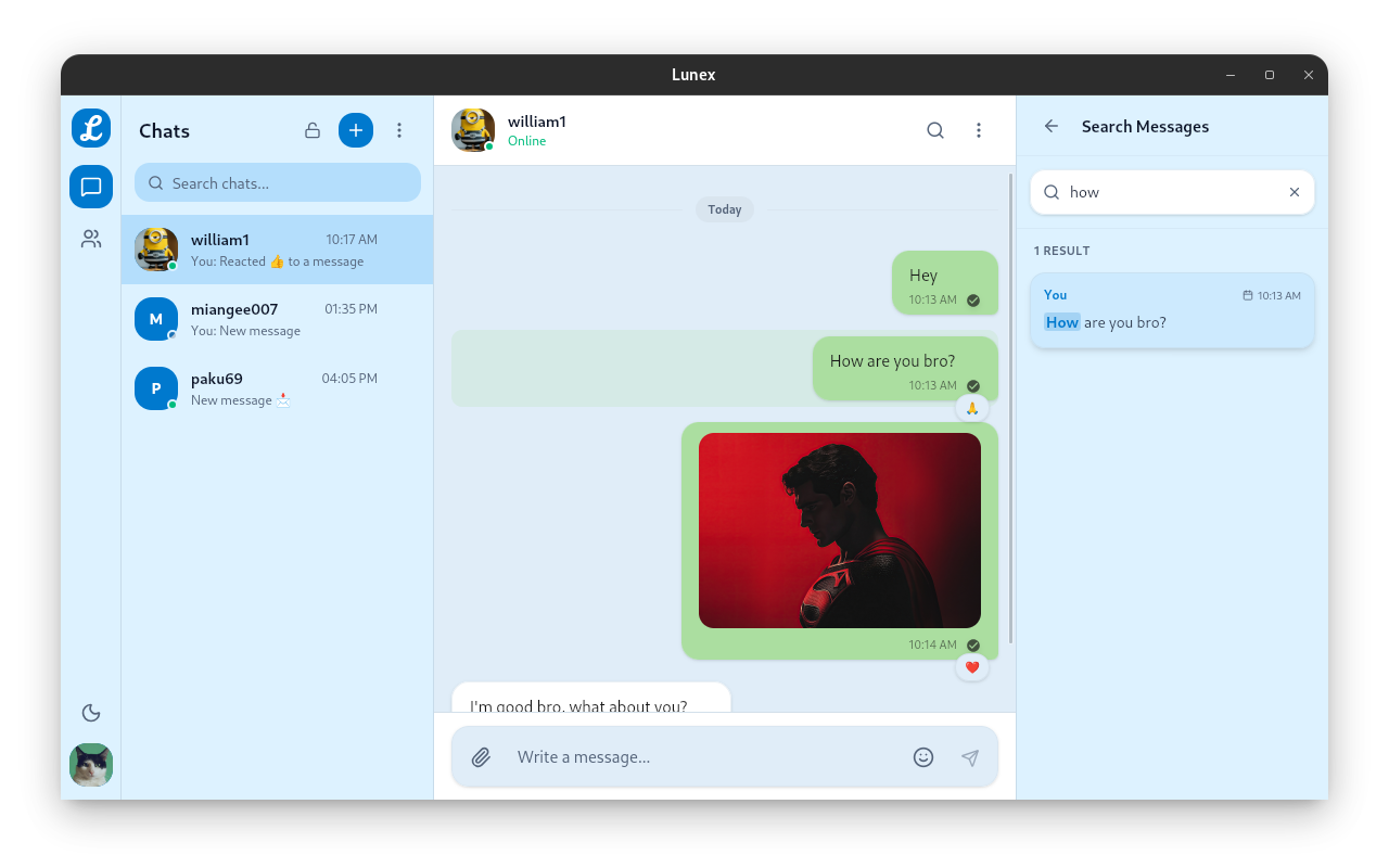 In-chat message search